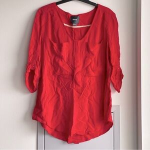 ANTHROPOLOGIE MAEVE Red Blouse